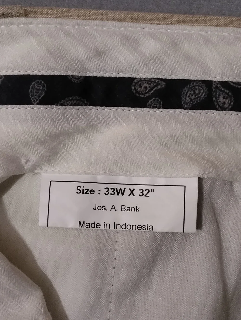 Joseph A. Bank 1905 Linen Blend Dress Pants Mens 33X32 Tan Classic Fit Pre-owned